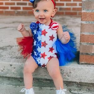 Patriotic Star Dance Costume for Kids